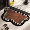 Alfombrilla de Baño Barro Diatomeas Absorbente de Agua Anti-Suciedad Suave Alfombrilla para Inodoro Puerta de Baño Alfombra Antideslizante Doméstica Secado Rápido Alfombrilla para Pies