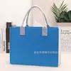 Bolso de Fieltro con Bloques de Color Nuevo 2026 con Logo Personalizado, Bolso Tote de Gran Capacidad para Eventos de Reuniones Anuales Corporativas