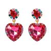 Pendientes Rosas de Amor Exagerados de Europa y Estados Unidos Pendientes Joya de Moda de Alto Sentido para Mujer Pendientes Estilo Celebridad Caliente Venta al por Mayor