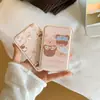 Espejo plegable de oso de dibujos animados, espejo de tocador para dormitorio de estudiante, espejo de escritorio con estampado de muñeca, espejo de maquillaje portátil para uso doméstico, para mujeres
