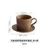 Xícara de Café Retrô Mimosa Cerâmica Medieval Xícara de Alto Valor Caneca Conjunto de Xícara e Pires para Chá da Tarde com Colher