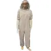 Traje espacial apicultor apicultura engrosado albaricoque traje de abeja de una pieza dividido traje espacial blanco más traje de guantes de piel de oveja