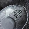 Posavasos de hojalata vintage para té, creativo, con aislamiento térmico, antiescaldaduras, para el hogar zen, ideal para la ceremonia del té.