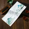 Paño de Cocina al por Mayor Paño de Cocina de Alto Nivel para Té Kung Fu Esterilla para Té Estilo Chino Pintada Tendencia Nacional Engrosada Absorbente de Agua No Suelta Pelusa No se Desvanece Esterilla para Té