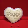 Moeda de Ouro Estilo Shuibei Token de Amor, Ouro Puro 999, Presente de Dia dos Namorados Casamento