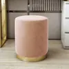 Banqueta de Luxo Leve, Banqueta de Maquiagem para Quarto, Banqueta Nórdica Moderna para Manicure, Banquinho Baixo Redondo para Sala de Estar, Banqueta para Penteadeira, Cadeira de Maquiagem