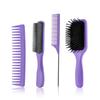 Luotts Pente Almofada de Ar Conjunto de Cabeleireiro Pente Dentes Largos Pente Cabelo Liso Pente com Bolsa de Ar Pente de Cauda Pontiaguda Pente de Dentes de Nylon