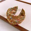 Pulsera Cuadrada de Cristal Trenzado Retorcido Exagerado Europea y Americana Lujo Ligero Moda de Gama Alta Joyería Resistente Personalizada para Mujeres