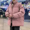 Chaqueta de Invierno Gruesa de Algodón para Hombre Moderna Corte Holgado Cuello Alto Abrigo Cálido Acolchado