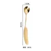 Acero Inoxidable 304 Cuchara de Pluma Tenedor de Hoja Creativo Tenedor de Fruta Tenedor de Pastel Cuchara de Postre Helado Juego de Cucharas de Café