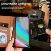 Capa de Couro Flip para Google Pixel 10/9 Pro/8a, Capa de Celular Anti-Queda de Couro com Sensação de Pele para Negócios