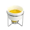 Venda Direta de Fábrica Fogareiro Aquecedor Cerâmico para Manteiga Chocolate Suporte de Ferro para Manteiga Utensílios de Mesa Fogareiro de Manteiga Aquecedor de Manteiga