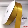Cinta de Satén de Poliéster Dorada, Cinta de Boda Color Oro Champán, Cinta para Envolver Regalos, Cinta de Colores, Cinta de Seda Dorada de Lujo, Cinta de Tela