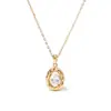 Collar Colgante de Acero de Titanio con Circonita Incrustada de Nuevo Estilo Europeo y Americano de Venta Caliente para Mujer Elegante Cadena Geométrica para Clavícula Joyería Versátil para el Trabajo