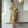 Casaco Trench Feminino Super Estiloso, Novo Estilo Primavera e Outono 2026, Estilo Britânico, Caimento Solto, Emagrecedor, Comprimento Médio, Cor Cáqui