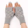 G293 Guantes de Hoja Corta Transfronterizos Nuevos para Hombre y Mujer Otoño e Invierno de Lana Tejida Sin Dedos Calentadores de Muñeca