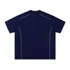 Camiseta de Algodón de 220g, Paquete de 20 Piezas, Cuello Redondo, Corte Holgado, Costura de Línea, Marca de Moda, Manga Corta