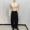 Bzl Ropa de Mujer al por Mayor Transfronteriza Estilo Europeo y Americano Nueva Moda Versátil Pantalones Casuales Plisados de Cintura Alta 3067407