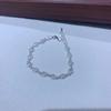 Pulsera de plata de ley venta al por mayor de fábrica alto sentido temperamento lazo nariz de cerdo apilamiento con doble capa oso rosa