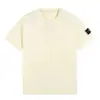 Versión Alta Exportación Transfronteriza Nuevo S t O Piedra Brújula Color Puro Pulsera Camiseta de Manga Corta Cuello Redondo Tendencia para Hombre