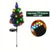 Lámpara Solar Transfronteriza de Pino y Ciprés Impermeable para Exteriores Lámpara Solar Árbol de Navidad 20LED Lámpara Decorativa Lámpara de Jardín Fábrica