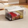Caja de Almacenamiento para el Hogar de Gran Capacidad Extra Grande para Snacks Juguetes Organizador Ropa Libros Artículos Varios Caja de Almacenamiento Transparente