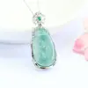 Pingente Ruyi de Jadeíta Natural Grau A Colar de Jade Água Azul E-commerce de Transmissão ao Vivo Atacado Dropshipping S5100906
