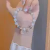 Pulsera de Cerámica con Cuentas de Estrella de Concha Estilo Resort para Mujer, Pulsera Exquisita de Nicho de Lujo Ligero, Pulsera para Fiesta de Estudiantes de Aspecto Elegante