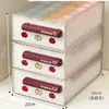 Caja de Almacenamiento de Ropa Tipo Cajón para el Hogar Gabinete de Almacenamiento de Plástico Caja Organizadora de Ropa Caja Transparente para Armario Juguetes Archivos