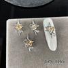 Nuevas joyas de uñas con diamantes para hombre estrella, estilo dulce, fresco, viento, planeta, color, amor, todo a juego, accesorios para uñas