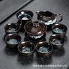 Recepção Conjunto de Chá Pequeno Doméstico Estilo Japonês Sala de Estar Simples Escritório Conjunto de Chá Kung Fu Xícara de Chá de Cerâmica Bule Bandeja de Chá