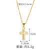 Nuevo Collar de Oro Arena de Vietnam Pendientes de Cruz de Lujo Ligero Micro-incrustados Diamantes de Color Joyería de Mujer Versátil y Duradera