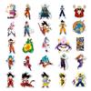 50 pegatinas impermeables para fundas de teléfono con diseño de Dragon Ball, diseño periférico de anime, para portátil, coche y equipaje.