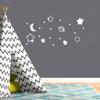 Pegatinas de pared acrílicas con espejo de luna y estrella de Amazon transfronterizo para decoración de pared de dormitorio infantil