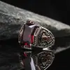 Rueda de Cartas Estilo Punk Retro Europeo y Americano Nueva Joyería de Aleación Anillo para Hombre Galvanizado de Aleación