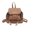 Bolsa Feminina 2025 Nova Vintage Grande Capacidade Mochila Moda Casual Outono Oncinha Bolsa de Ombro Bolsa de Mão