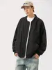 Jaqueta de primavera masculina com gola de beisebol, jovem, fashion, versátil, design retrô, jaqueta solta popular, top