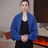 2026 Nuevo Otoño-Invierno Mezcla de Lana Moda Estilo Perezoso Chal Femenino, Versátil y Elegante en Color Sólido