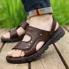 Sapatos Masculinos de Verão 2026: Antiderrapante, Durável, Casual, Respirável, Adequado para Homens de Meia-idade, Adequado para Uso ao Dirigir e na Praia, Sandálias e Chinelos de Uso Duplo