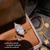 Método antiguo tallado dorado Flor Ji Bao cuenta fu diamante mortero pulsera nuevo estilo chino estanque de los deseos flor de calabaza ventana pulsera