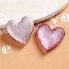 Pendientes de resina cuadrados brillantes con lámina plateada de 30 mm de colores, con agujeros para zapatos, parches de flores, accesorios de joyería DIY, venta al por mayor