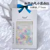 Manicura de Celebridad de Internet Flor de Cinco Pétalos con Pegatina Estéreo de Diamante Joyería para Uñas Mini Flor Blanca de Resina Estilo Ins Japonés