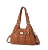 Bolso de Hombro para Mujer Yoroooi Retro Europeo y Americano Versátil Estilo Callejero Bolso de Hombro Lavado Moda Casual