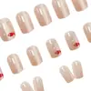 Peixinho Bolha Gato Olho Tridimensional Unhas Usáveis Manicure Temperamento Cor Nude Tridimensional Clareamento Unhas Usáveis 24 Peças