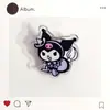 Organización de Clips de Plástico para Carpeta, Clips Acrílicos Cinnamoroll para Papel de Examen, Clips de Papelería Sanrio, Clips Transparentes de Dibujos Animados para Asegurar Documentos