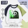 Nueva Camiseta de Manga Corta Delta Action Clothing para Niños Algodón Puro Casual Weilong Manga Media Lobo Rojo Top Holgado Verano