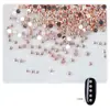 100 Adornos Metálicos para Uñas de Minerales Dorados y Plateados Remaches Metálicos de Semicírculo Accesorios para Uñas Base Plana Hemisferios Sólidos Bolas de Acero