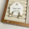 Pendientes de Cola de Pez con Incrustaciones de Diamante y Madreperla, Aguja de Plata S925, para Mujer, Nicho de Lujo Ligero, Gama Alta, Dulces y Elegantes