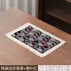 Esterilla de Té Zen Estilo Chino, Esterilla Pequeña de Satén para Té, Esterilla de Té Impermeable de Alta Gama para el Hogar, Esterilla de Mantelería para Mesa de Té Seco de Doble Cara