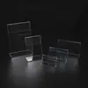 Spot A5 A6 acrílico tipo L portatarjetas de mesa etiqueta de precio etiqueta de precio de producto de supermercado tarjeta de exhibición de tarjeta de pago transparente